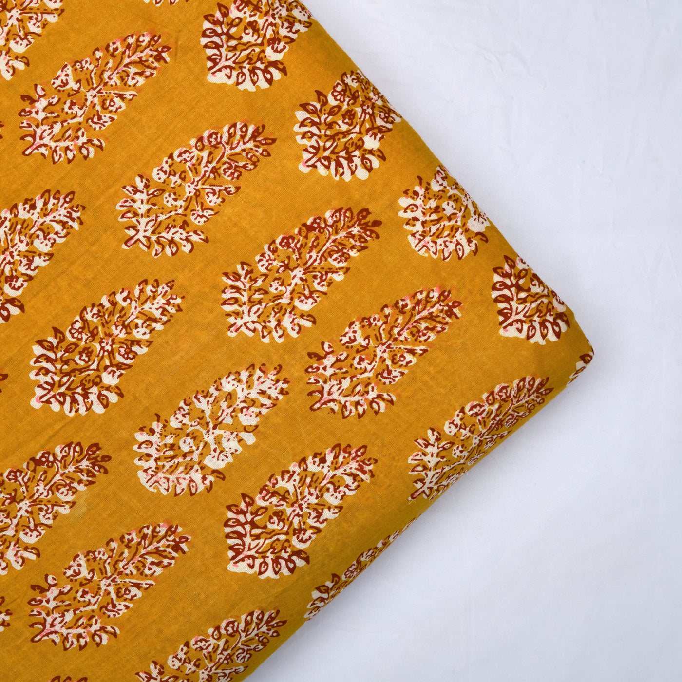 Vintage Yellow, Red and White Indian Printed 100% Pure Cotton Cloth, Fabric by the yard, Fabric By the Yard, Women's Clothing Curtain Pillow