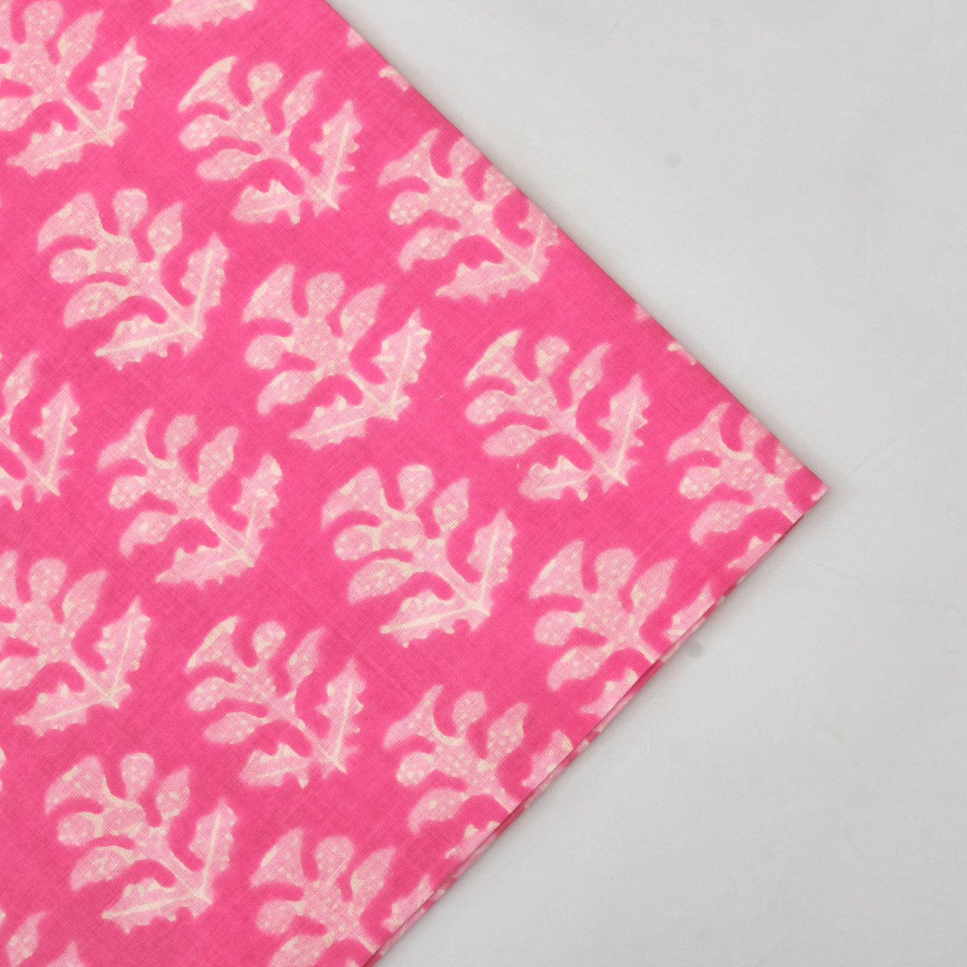 Watermelon and Lemonade Pink  Indian Floral Hand Block Printed Pure Pure Cotton Cloth Napkins, 18x18"Cocktail Napkin, 20x20" Dinner Napkins